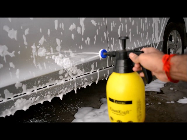 Foaming Car Using Pressure Spray Bottle without modification of Sprayer 