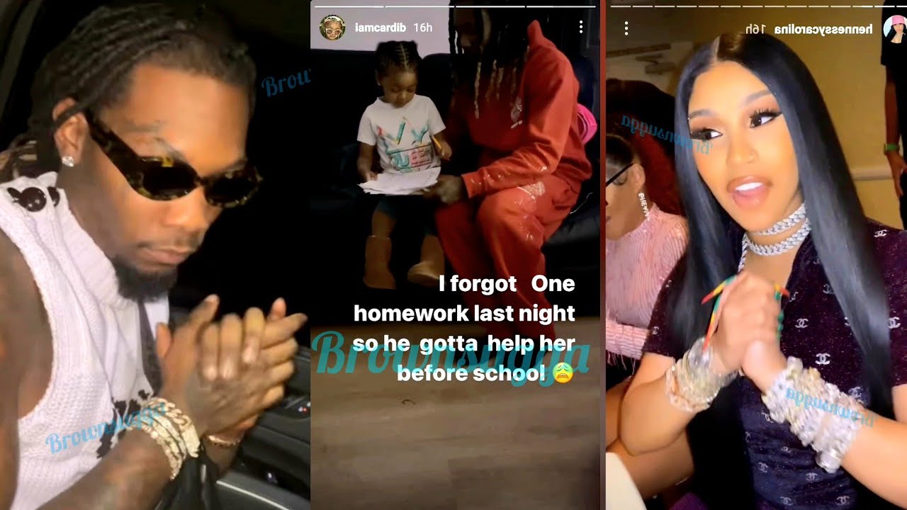 Cardi B & Offset help Kulture with her Homework YouTube