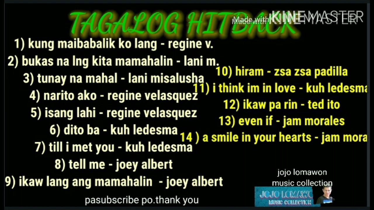 Regine Velasquez Lani Misalusha Kuh Ledesma  kung maibabalik ko lang  bukas na lng kita mamahalin