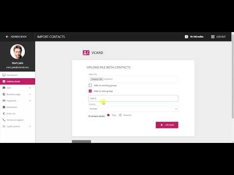 How to import contacts to address book via vCard | BulkGate SMS gateway