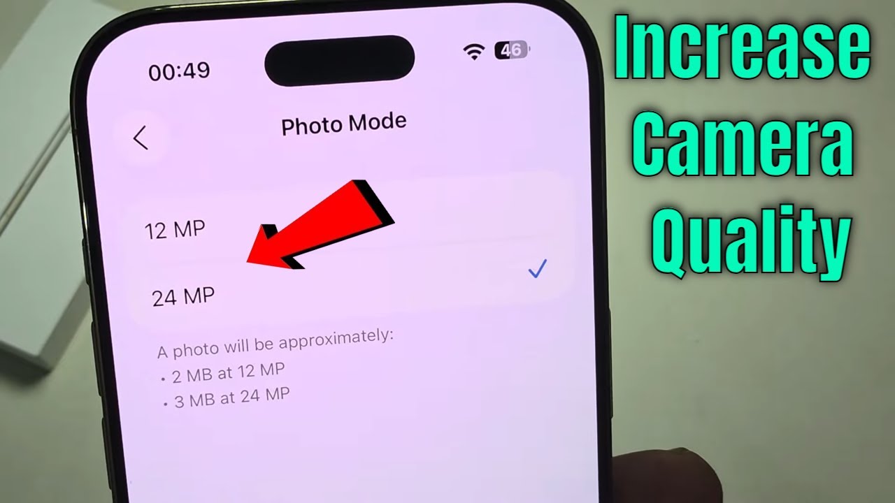 How to change iPhone Camera to 24MP?