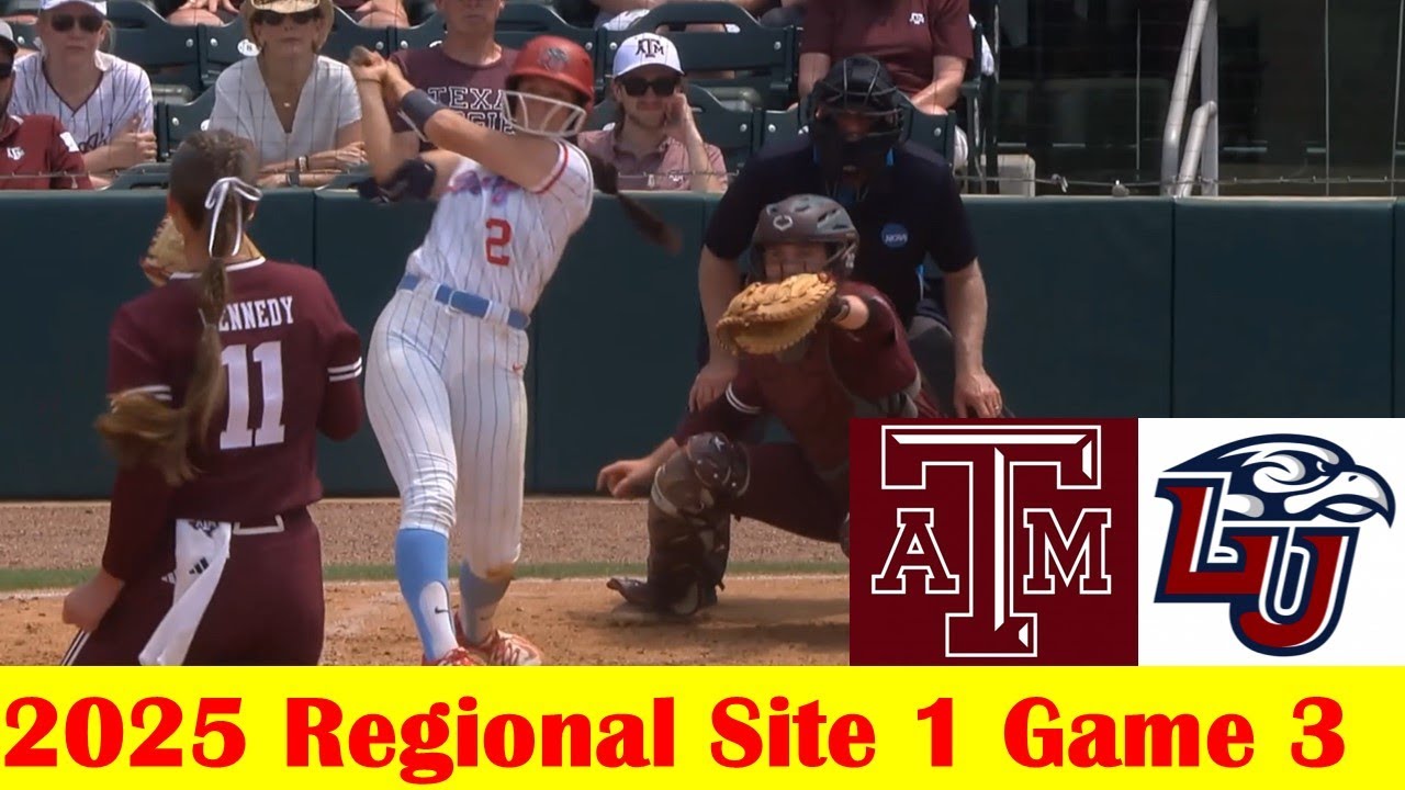 Liberty vs #1 Texas A&M Softball Game Highlights, 2025 NCAA Regional Site 1 Game 3