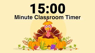 15 Minute Thanksgiving Turkey Timer with Music for Classroom