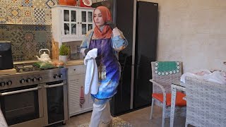 رأي زوجي بآخر الفيديو 🫣 التسوق بعد العيد عالسريع و عملت الغدا برغر 😋🍔