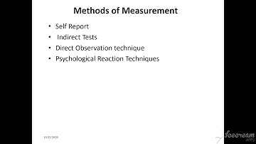 OB- Organizational Behaviour- SE CSE-IT- Methods of Measurement