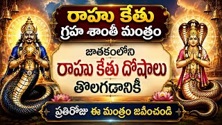 రాహు కేతు గ్రహ శాంతి మంత్రం | జాతకంలోని రాహు కేతు దోషాలు తొలగడానికి | Rahu Ketu mantra 108 times