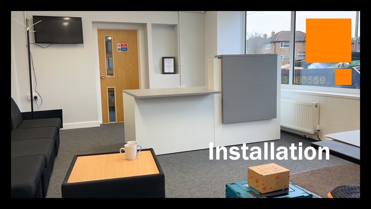 Office Upgrade: Reception Desk Installation Time-Lapse