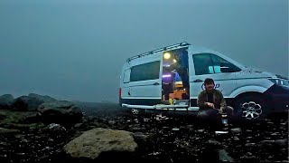 Van Camping In Highlands of Iceland | Cooking pylsur (Iceland Hotdog)