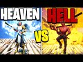 I hosted a HEAVEN vs HELL Fashion Show in Fortnite... (BEST HEAVEN AND HELL SKIN COMBOS)