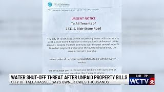 City to cut off water at Tallahassee apartments after owner racks up $100K in utility fees, offic...