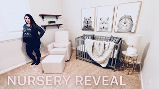NURSERY REVEAL + BEDROOM MAKEOVER IN 24 HRS!! // NEUTRAL GLAM THEME // 36 WEEKS PREGNANT