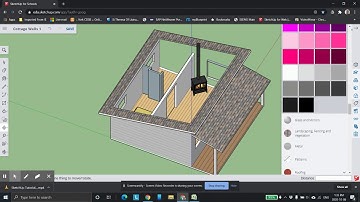 SketchUp Tutorial 3   3D warehouse   Import and position (Cottage)