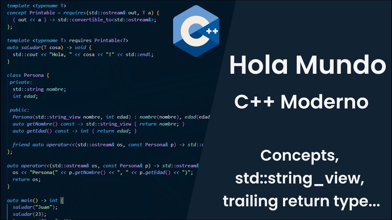Hola Mundo en C++ Moderno - YouTube