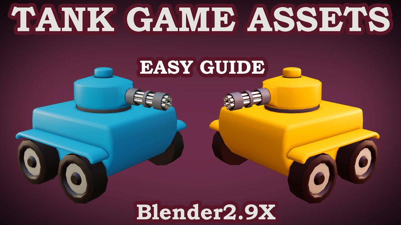 low poly tank game assets modeliing in blendre 2.92 - YouTube
