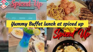 Family k sath buffet lunch at spiced up in sgd yummy food.. 🍲🍝🍱😋