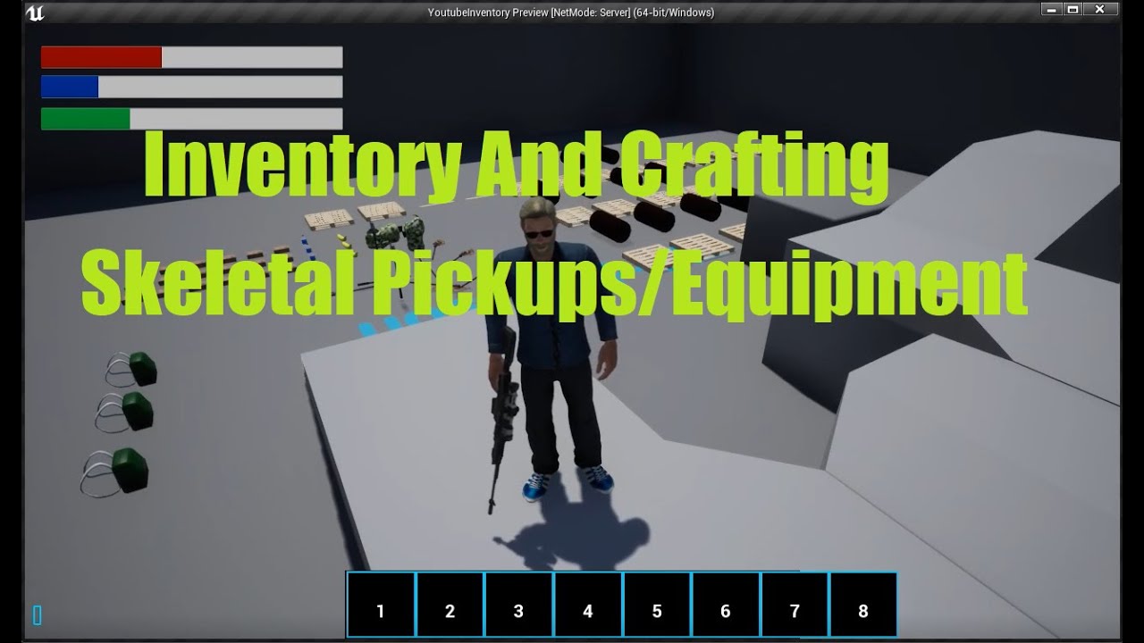 UE4 Inventory And Crafting / Skeletal Pickups and Equipment - YouTube