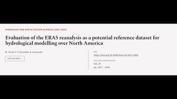 Evaluation of the ERA5 reanalysis as a potential reference dataset for hydrological m... | RTCL.TV