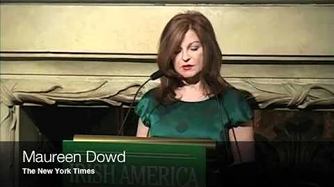 Maureen Dowd presents Irish Spirit Award to Arthur...