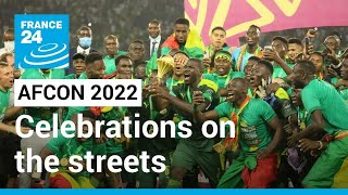 Senegal wins first ever AFCON: Celebrations on the streets of Dakar • FRANCE 24 English