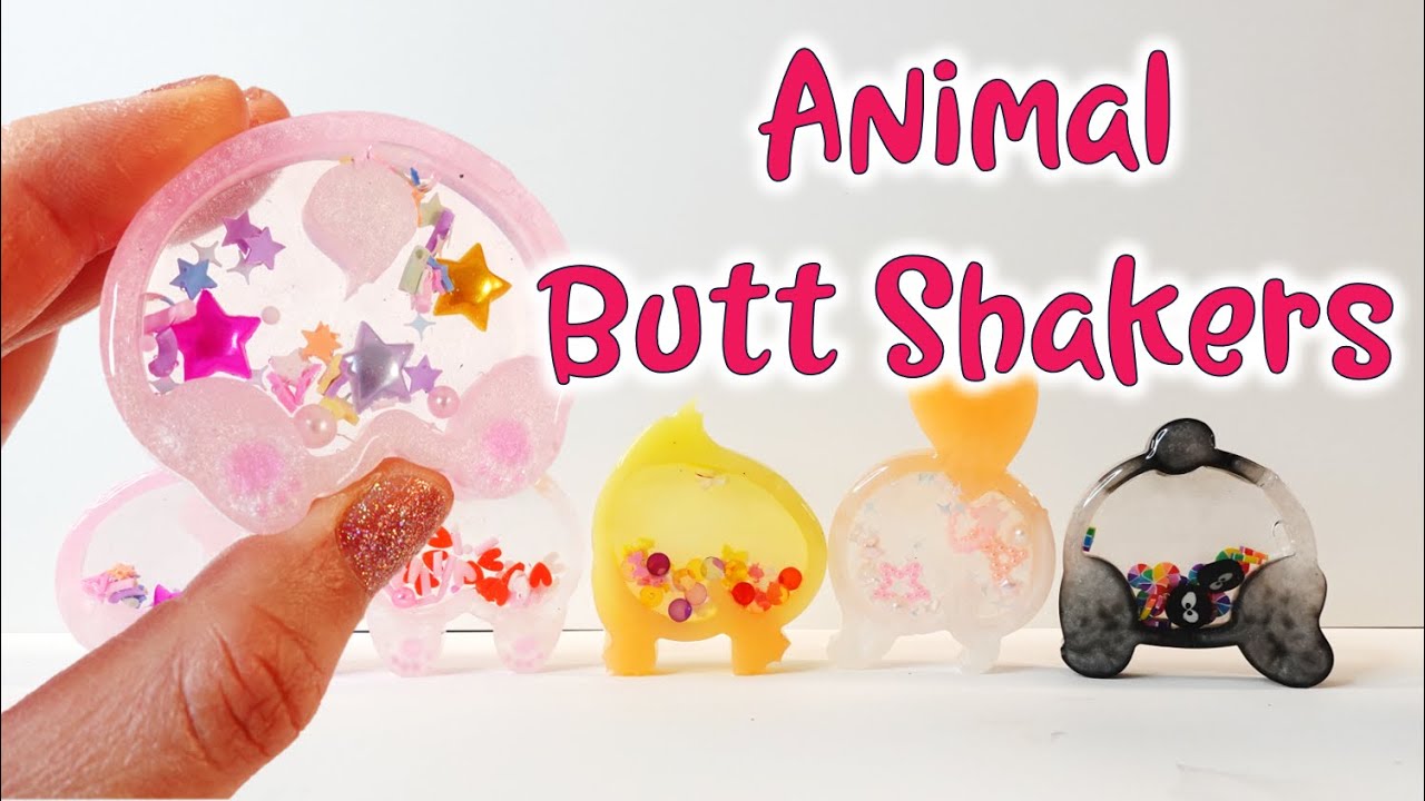Crazy Cute Animal Butt Shakers with Epoxy Resin