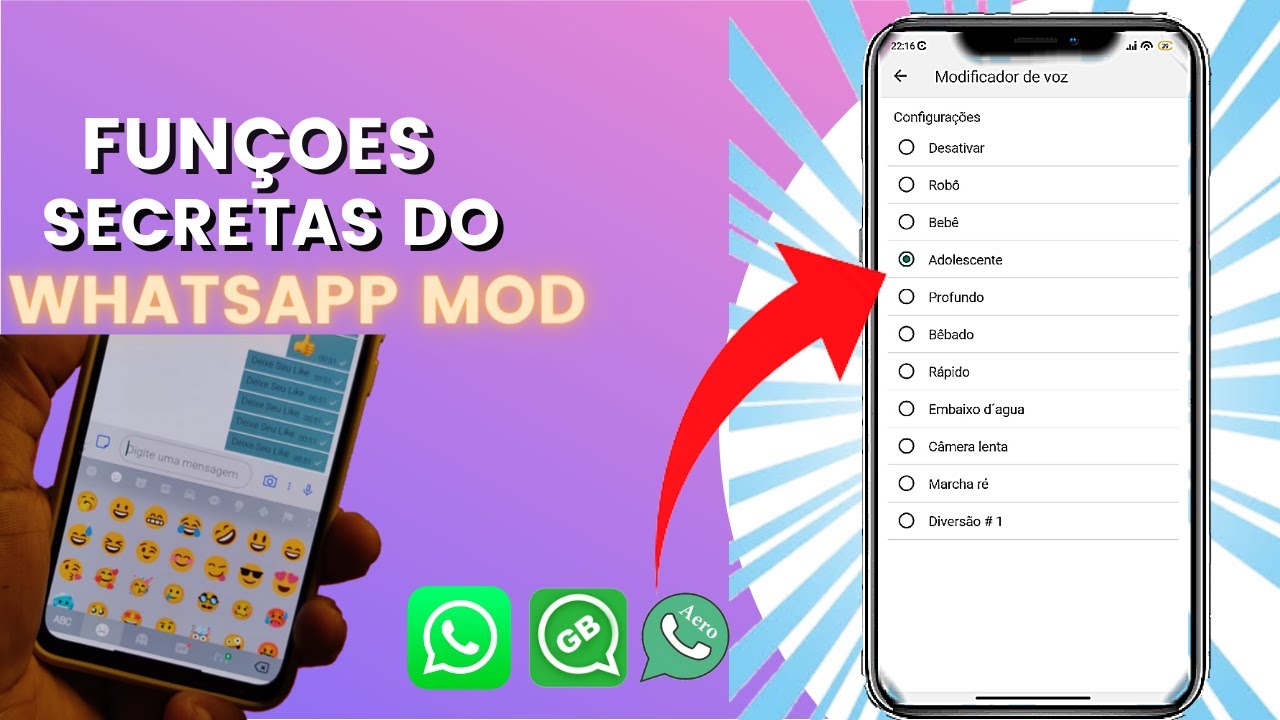 SAIU!! FUNÇÕES SECRETAS DO WHATSAPP MOD ( AERO,GB,FOUAD ) ATUALIZADO