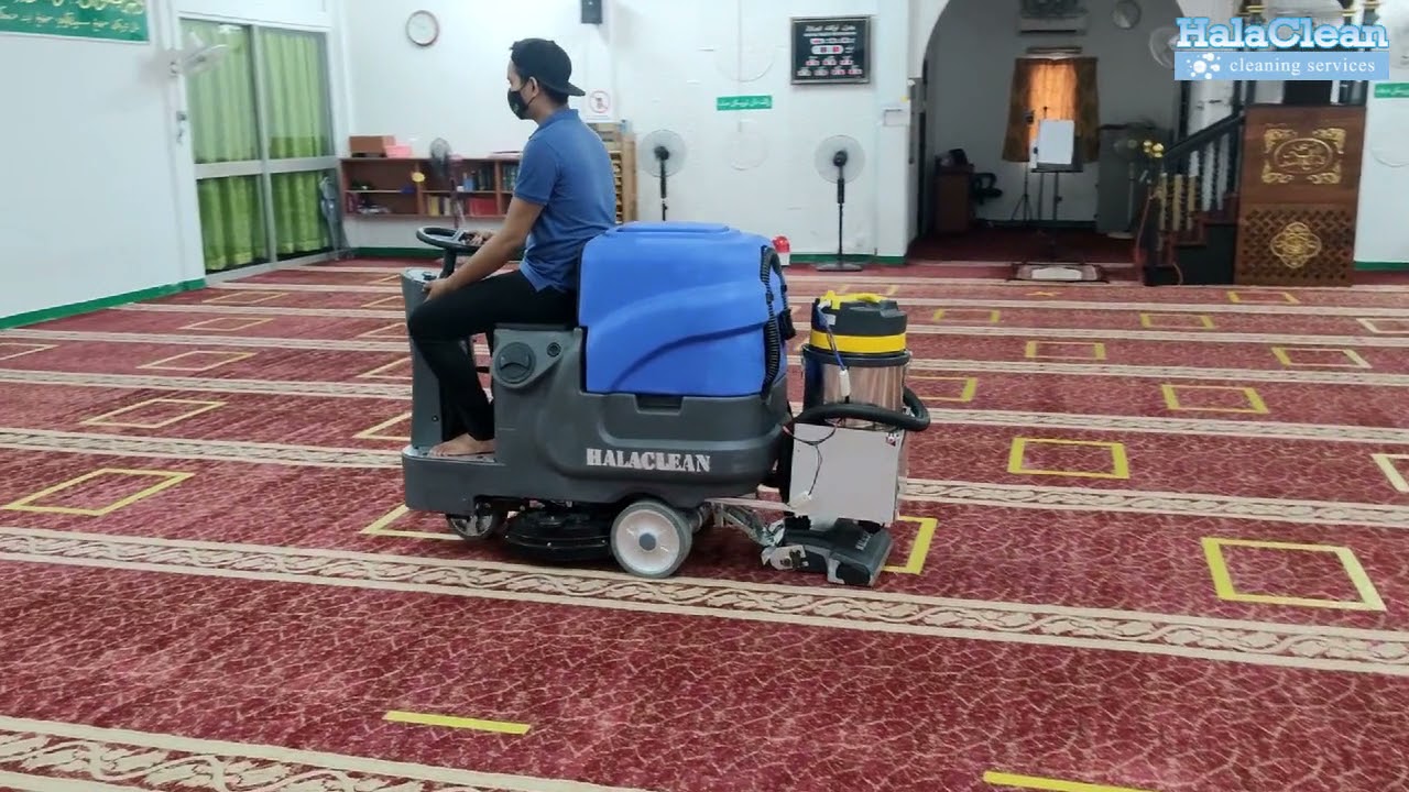 Halaclean Ride on VACUUM, sanitizer and floor scrubber