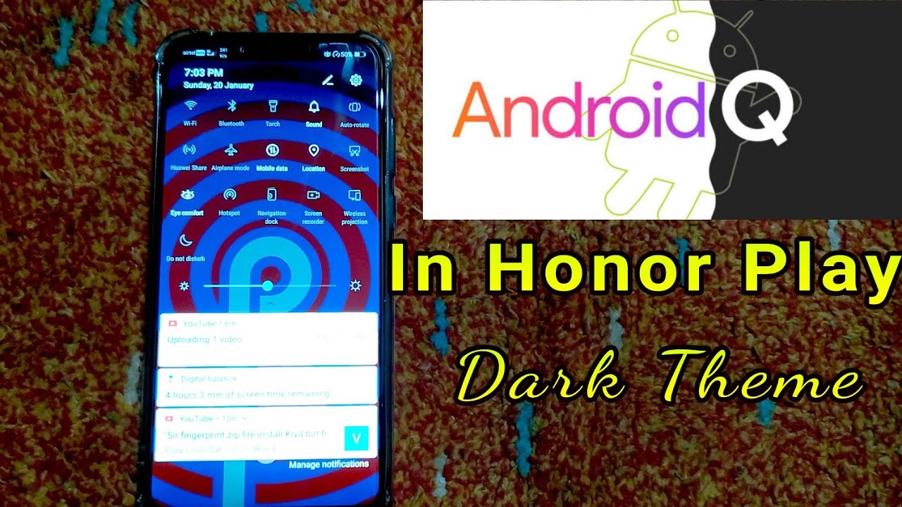 EMUI 9 Dark theme like Android Q || Pixel Dark Theme on EMUI 9 || Best Dark theme for EMUI 9
