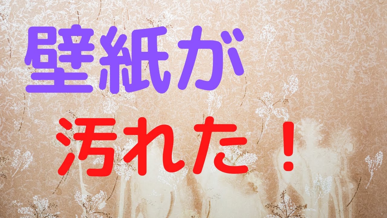 壁紙の汚れをとる方法 YouTube