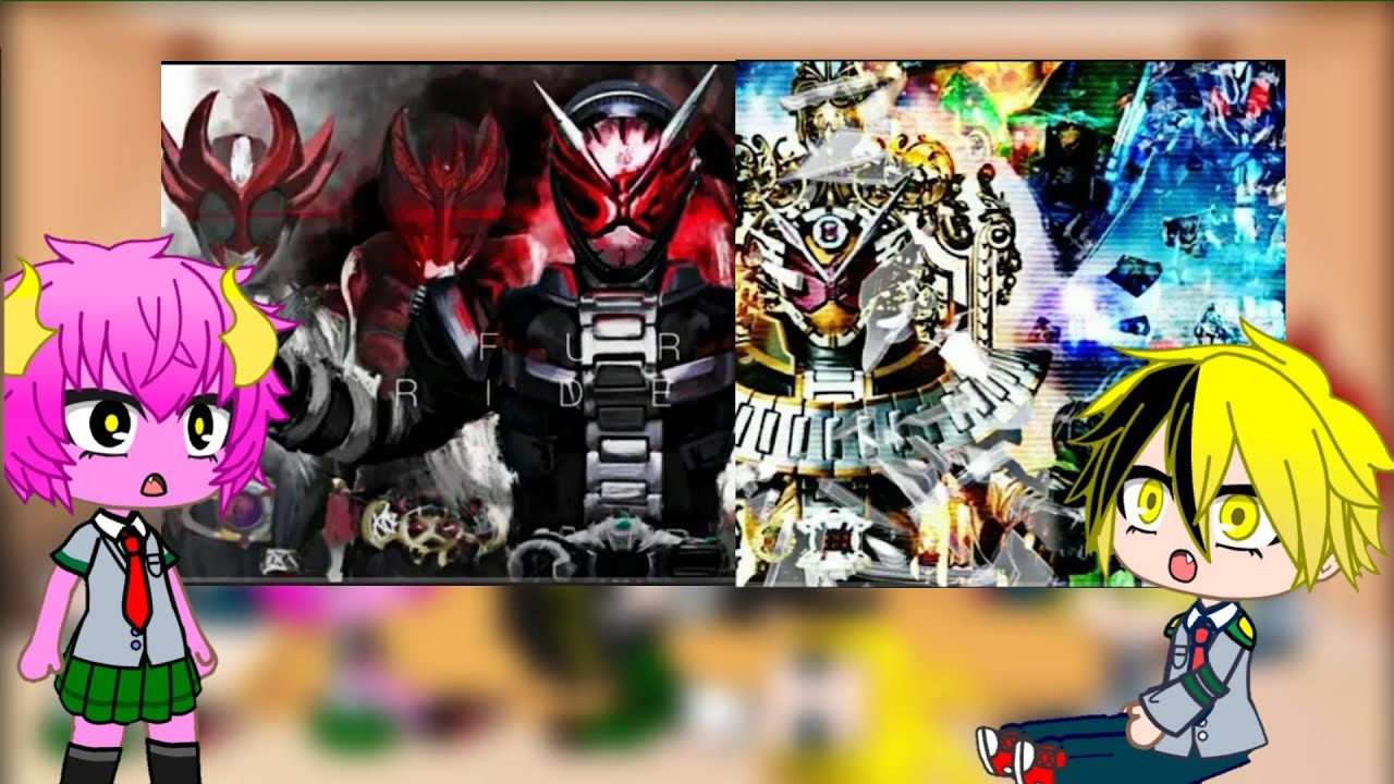 Mha reacts to Kamen riders MVs