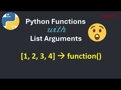py6@5 Python Functions with Lists Passing Lists as Arguments