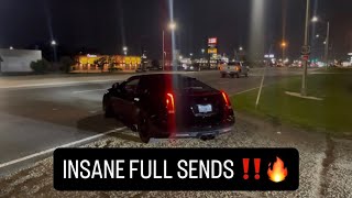 INSANE MODIFIED MUSCLE CARS GO INSANELY FULL SENDS LEAVING PEP BOYS CAR MEET!! (*MUST WATCH!!*)