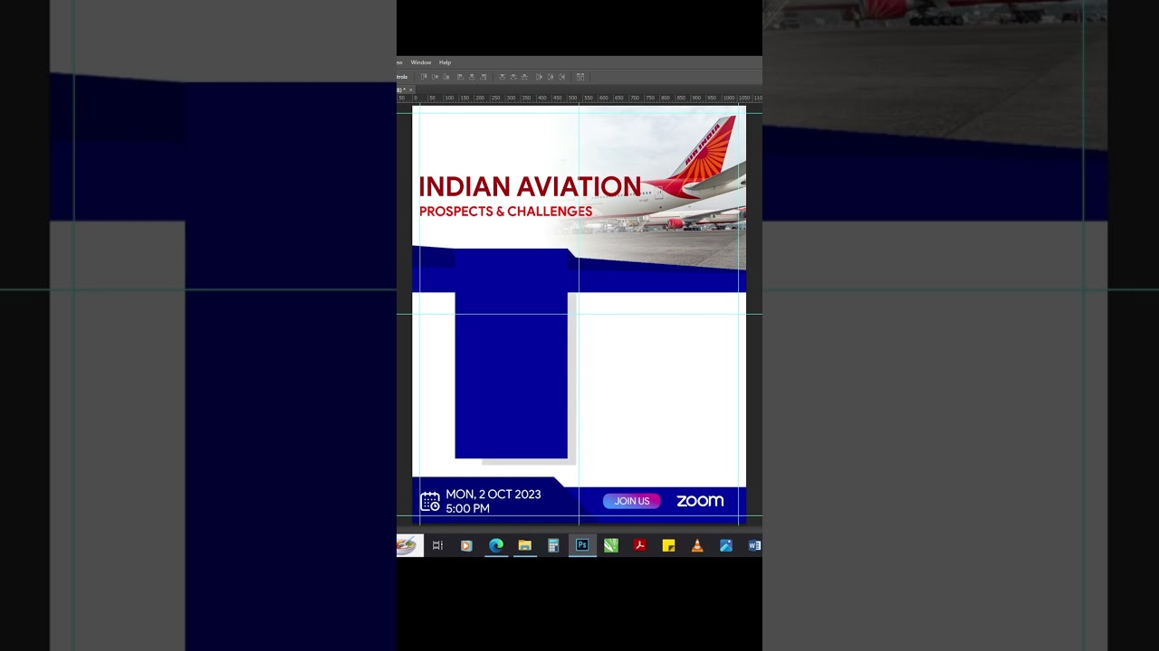 Zoom Meeting Invitation Poster Design in Photoshop 