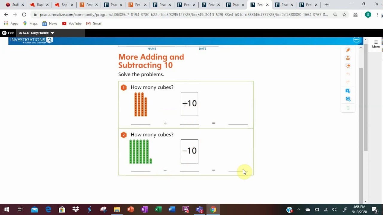 1st Grade Math Day 38 - YouTube