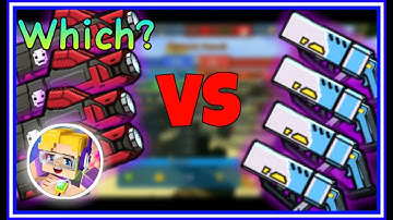 Which is Better?.... Plasma Railgun or Plasma Cannon?? in Build and Shoot [ Blockman Go ]