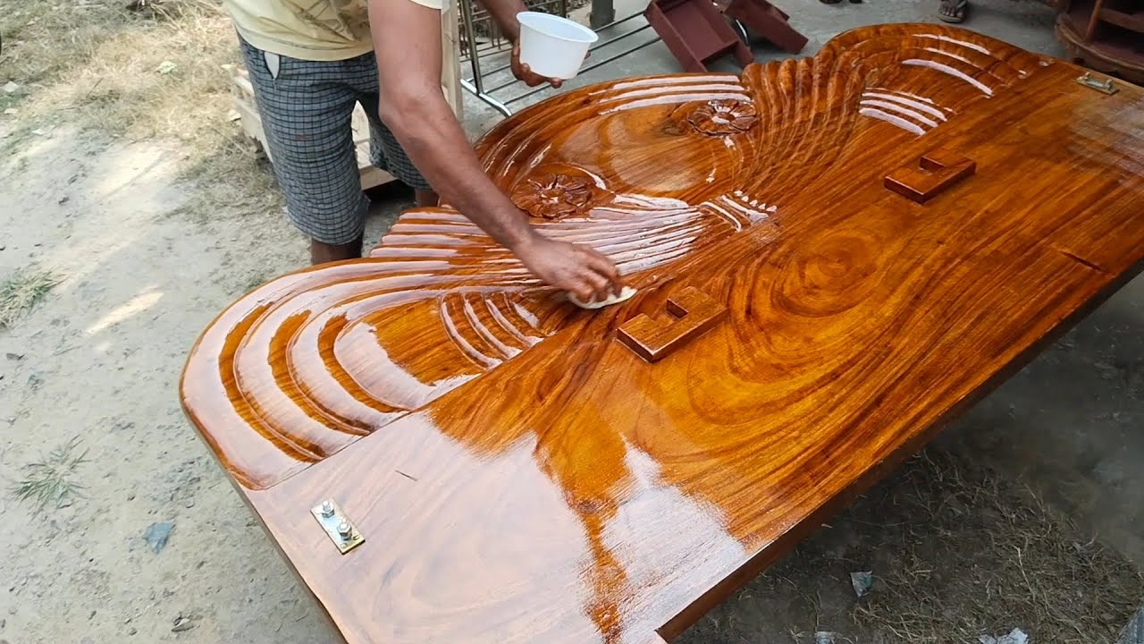how to wood gala polish গালা দিয়ে কিভাবে কাচের মত চকচক গ্লেজ করা হয়