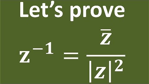 z^(-1) = conjugate(z)/|z|^2