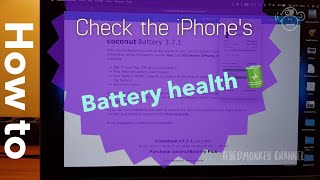 How to check the iphone battery health with coconut 🥥 🌴 Battery