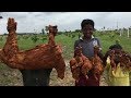 Steamed Mutton and Chicken Gravy - Cooking a Lamb with 3 Chickens and 3 Quails in My Village