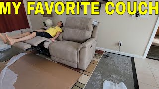 ASHLEY FURNITURE DURAPELLA COUCH UNBOXING SETUP AND REVIEW.  IF YOU BUY THIS GET IT FROM AMAZON!