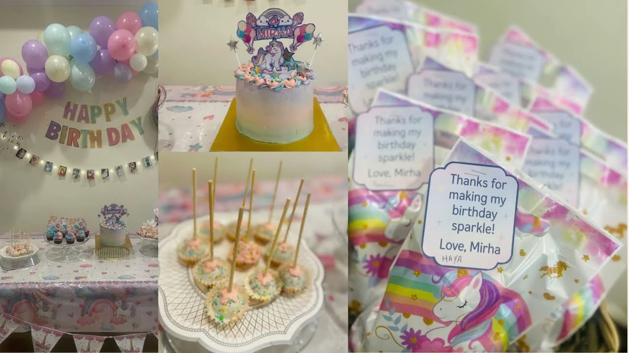 Magical Unicorn Birthday party| Pastel Colors & Cute treats🦄✨💖🍰