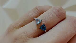 Video: Anillo Diamantes Topacios TRILLON