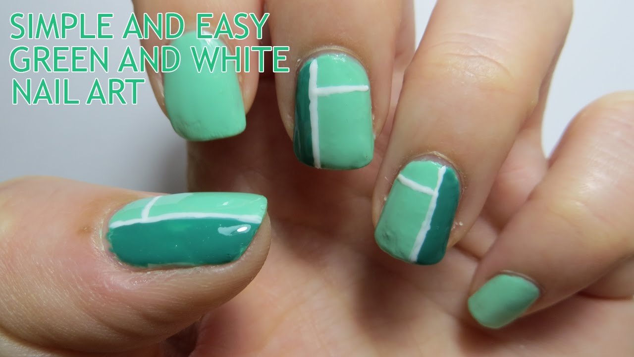 Red, white, and green striped nail design on Craiyon