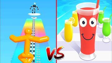 🥭 Tall Man Run 🆚 Juice Run All Levels | ios Android Gameplay Walkthrough | New Android Games