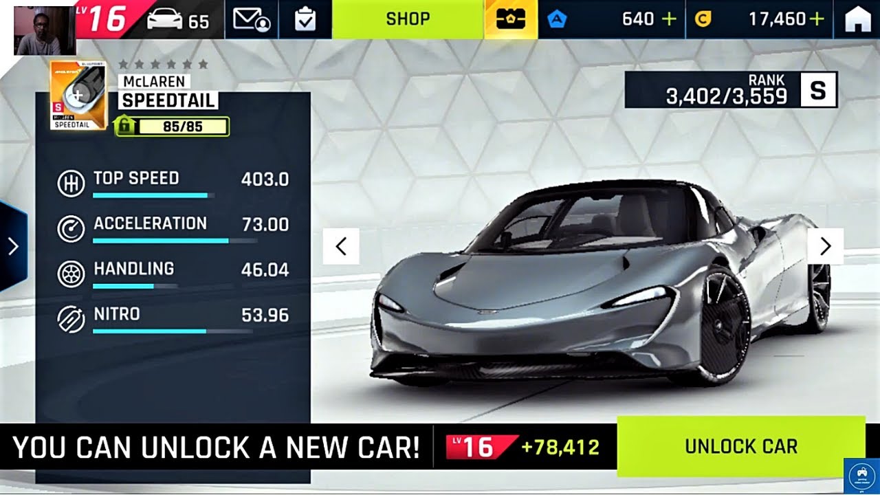 Asphalt 9 - McLaren Speedtail - Car Unlock and Upgrade Walkthrough