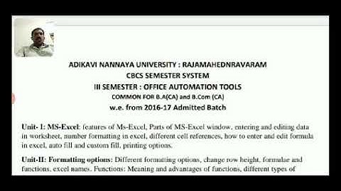 IIBCOM-CA IIISEM-2020-21 OFFICE AUTOMATION TOOLS-Syllabus