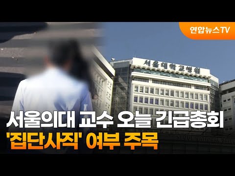 서울의대 교수 오늘 긴급총회…&#39;집단사직&#39; 여부 주목 / 연합뉴스TV (YonhapnewsTV)