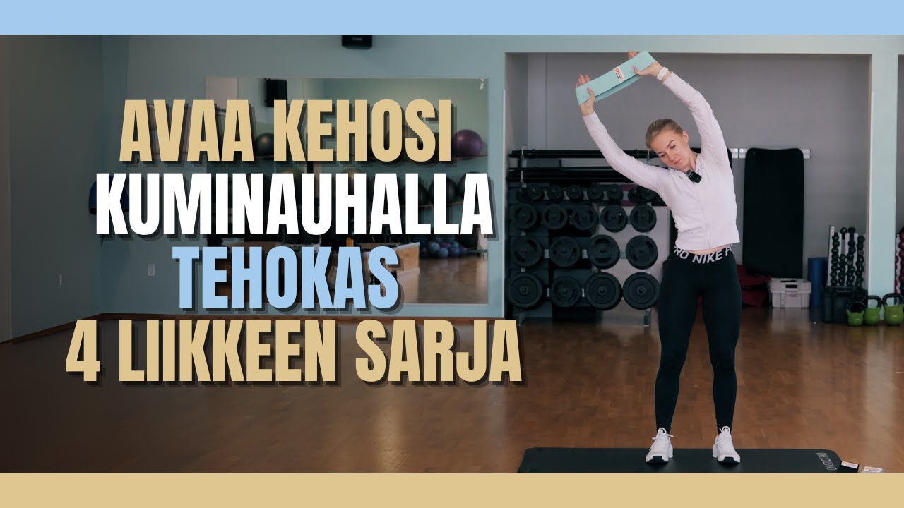 Kehon avausta vastuskuminauhalla – testaa nämä 4 liikettä!