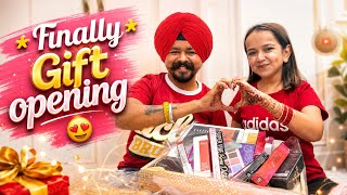 My Inlaws Spoiled me🥹🧿 Engagement Gifts Opening🎁 Bride to be Era😍💕 | Harwinder Kaur | Ruby9606