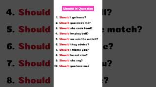 Should in question words. #dailyenglishpractice #englishgrammar