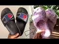 DIY FUR SLIDES | fluffy slides easy diy under $10